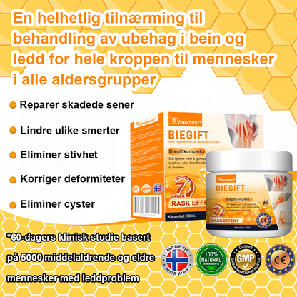 🏆🐝Vinartera™ Biegift Ledd Regenerasjons Krem🔥60 % rabatt i en begrenset periode🔥 -【CE-sertifisert】